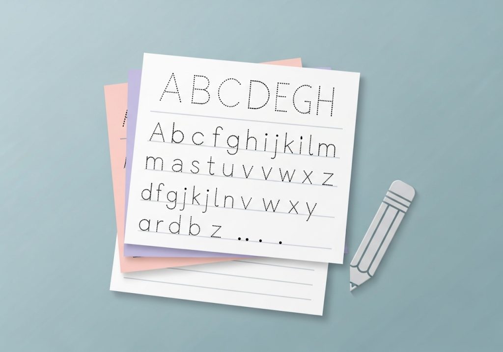 Illustration of tiered handwriting assignments, which are common differentiated instruction examples.
