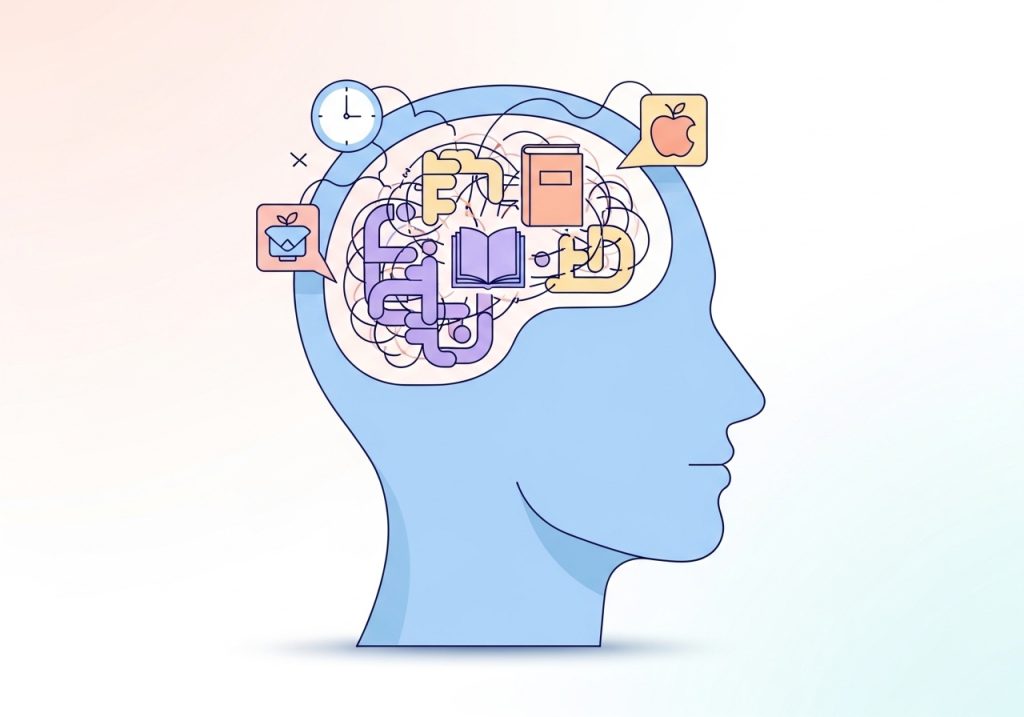 An abstract illustration showing how a visual representation helps the brain organize complex information into simple, understandable concepts.